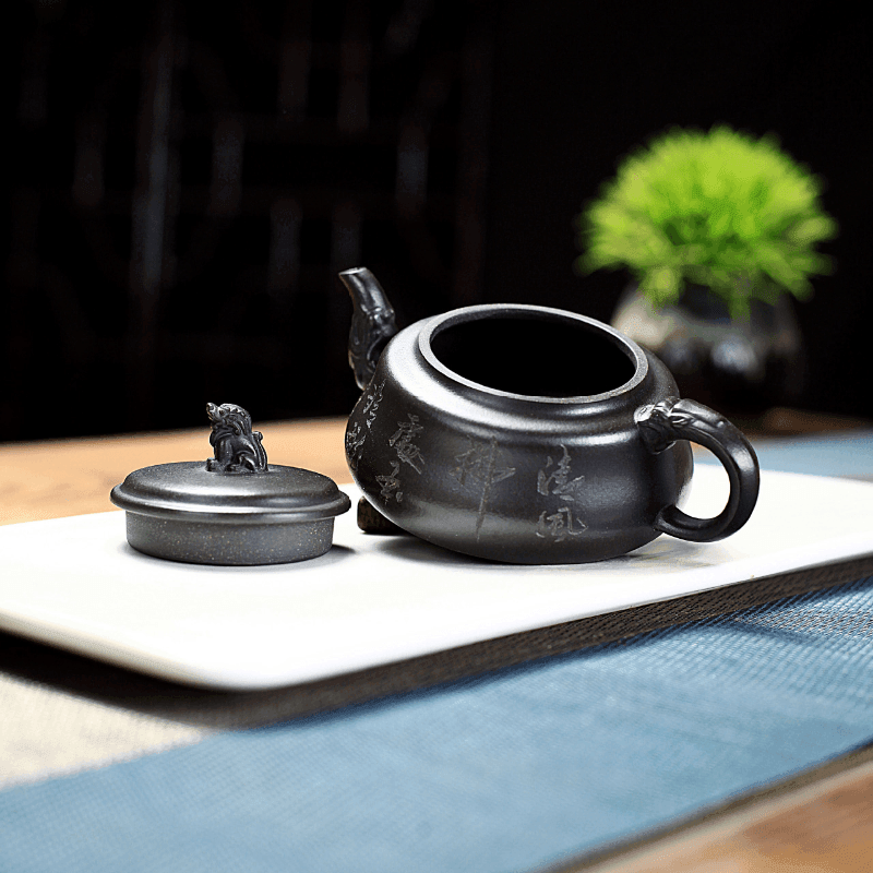 Yixing Zisha Teapot [Lion Pot] (Shi Huang - 180ml) - YIQIN TEA HOUSE | yiqinteahouse.com | <200ml, new arrival, teapot, teaware, zisha teapot