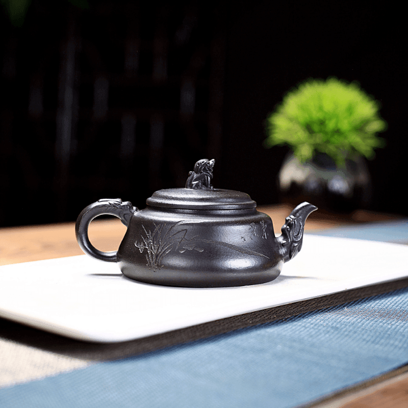 Yixing Zisha Teapot [Lion Pot] (Shi Huang - 180ml) - YIQIN TEA HOUSE | yiqinteahouse.com | <200ml, new arrival, teapot, teaware, zisha teapot