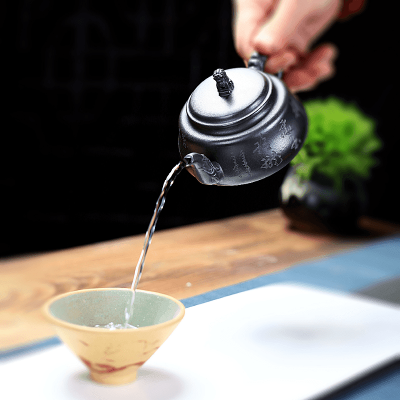 Yixing Zisha Teapot [Lion Pot] (Shi Huang - 180ml) - YIQIN TEA HOUSE | yiqinteahouse.com | <200ml, new arrival, teapot, teaware, zisha teapot