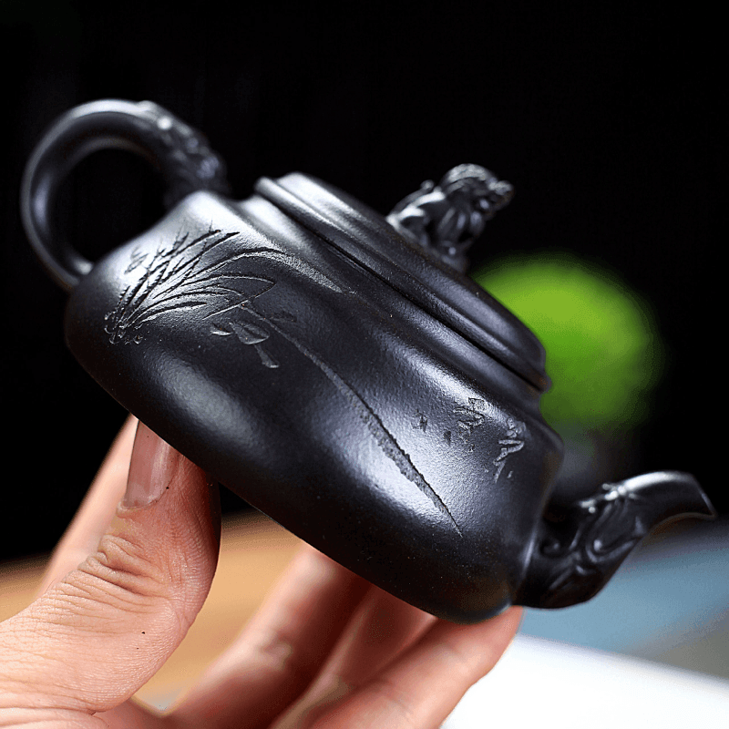 Yixing Zisha Teapot [Lion Pot] (Shi Huang - 180ml) - YIQIN TEA HOUSE | yiqinteahouse.com | <200ml, new arrival, teapot, teaware, zisha teapot