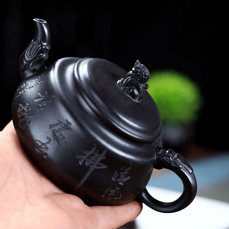 Yixing Zisha Teapot [Lion Pot] (Shi Huang - 180ml) - YIQIN TEA HOUSE | yiqinteahouse.com | <200ml, new arrival, teapot, teaware, zisha teapot