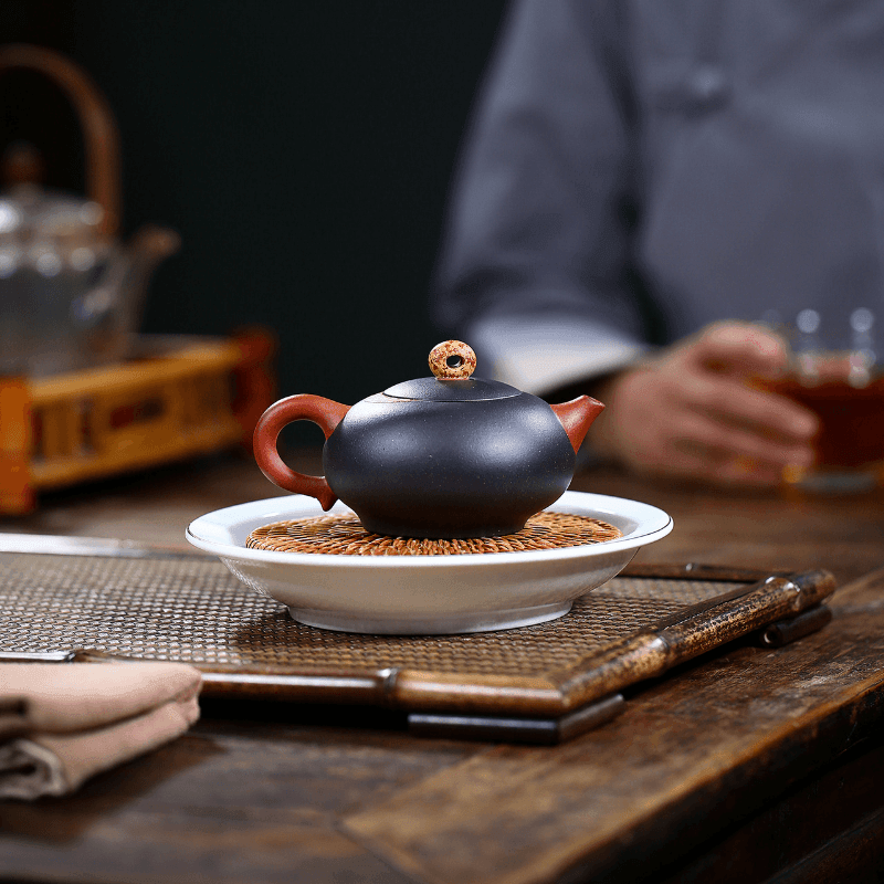 Yixing Zisha Teapot [Little Moon Shadow] (Hei Ni/Jiao Ni - 150ml) - YIQIN TEA HOUSE | yiqinteahouse.com | <200ml, new arrival, teapot, teaware, zisha teapot