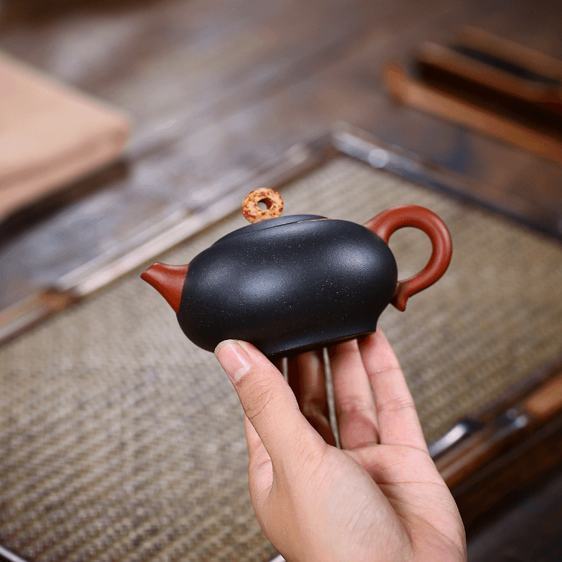 Yixing Zisha Teapot [Little Moon Shadow] (Hei Ni/Jiao Ni - 150ml) - YIQIN TEA HOUSE | yiqinteahouse.com | <200ml, new arrival, teapot, teaware, zisha teapot