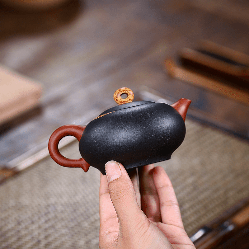 Yixing Zisha Teapot [Little Moon Shadow] (Hei Ni/Jiao Ni - 150ml) - YIQIN TEA HOUSE | yiqinteahouse.com | <200ml, new arrival, teapot, teaware, zisha teapot