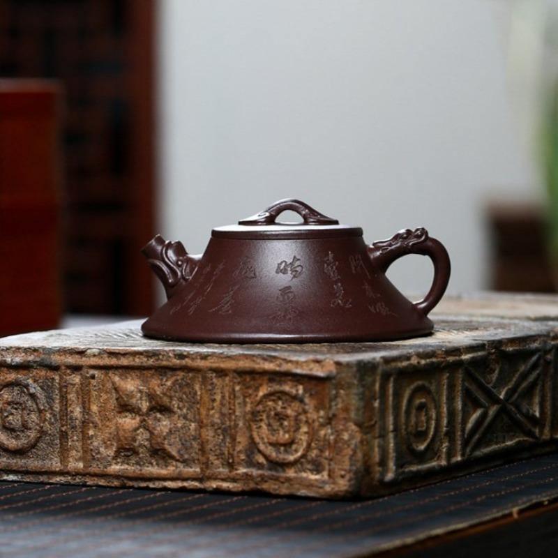 Yixing Zisha Teapot [Long Cheng Ruyi] (Lao Zi NI - 150ml) - YIQIN TEA HOUSE | yiqinteahouse.com | <200ml, teapot, teaware, zisha teapot