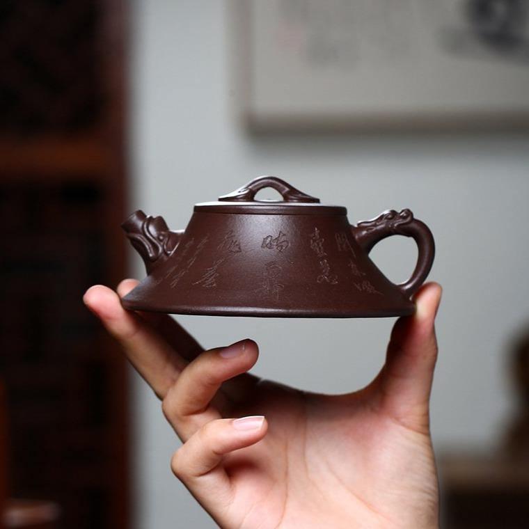 Yixing Zisha Teapot [Long Cheng Ruyi] (Lao Zi NI - 150ml) - YIQIN TEA HOUSE | yiqinteahouse.com | <200ml, teapot, teaware, zisha teapot