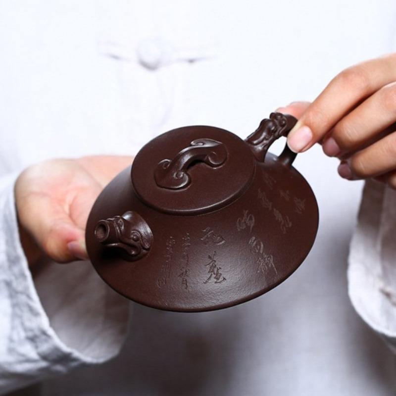 Yixing Zisha Teapot [Long Cheng Ruyi] (Lao Zi NI - 150ml) - YIQIN TEA HOUSE | yiqinteahouse.com | <200ml, teapot, teaware, zisha teapot