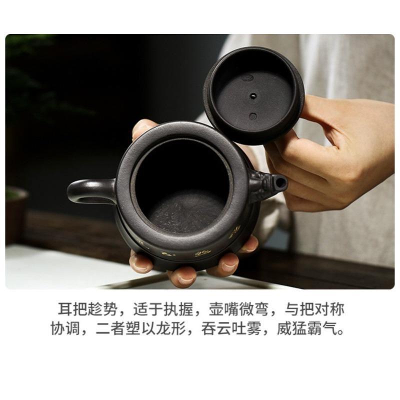 Yixing Zisha Teapot [Long Ting] (Wujin Ni - 225ml) - YIQIN TEA HOUSE | yiqinteahouse.com | 200-300ml, teapot, teaware, zisha teapot