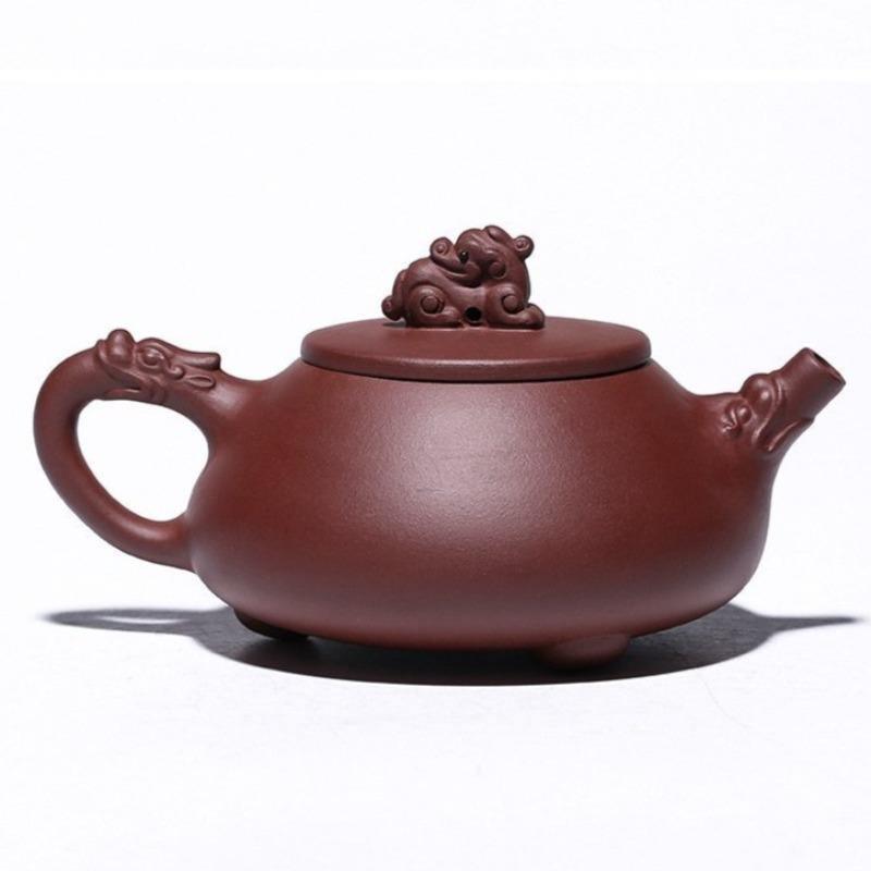 Yixing Zisha Teapot [Longxi Shi Piao] (Zi Ni - 250ml) - YIQIN TEA HOUSE | yiqinteahouse.com | 200-300ml, teapot, teaware, zisha teapot