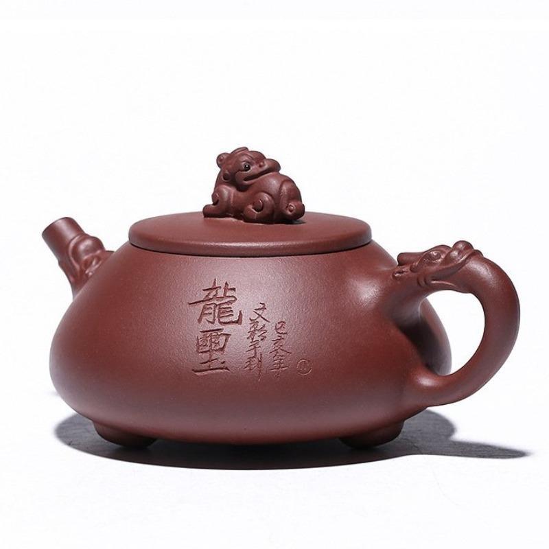 Yixing Zisha Teapot [Longxi Shi Piao] (Zi Ni - 250ml) - YIQIN TEA HOUSE | yiqinteahouse.com | 200-300ml, teapot, teaware, zisha teapot