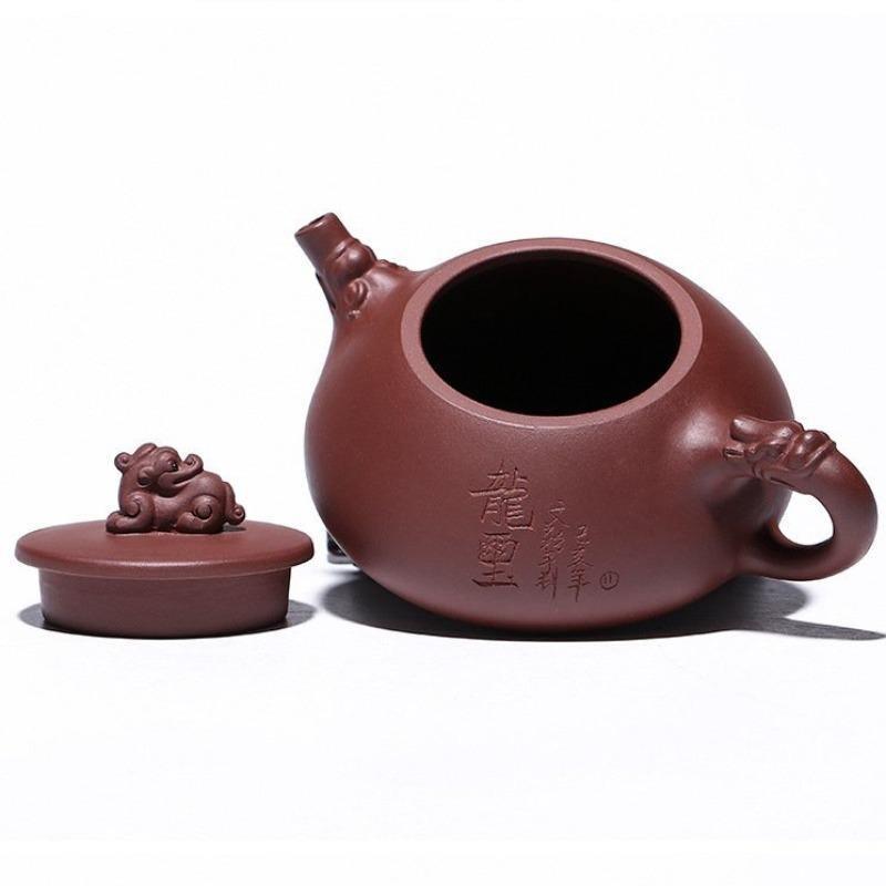 Yixing Zisha Teapot [Longxi Shi Piao] (Zi Ni - 250ml) - YIQIN TEA HOUSE | yiqinteahouse.com | 200-300ml, teapot, teaware, zisha teapot