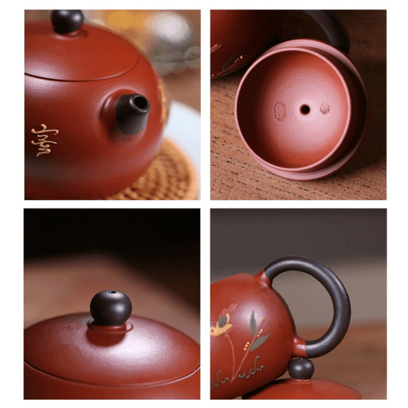 Yixing Zisha Teapot [Lotus Seed Xishi] (Zhu Ni - 200ml) - YIQIN TEA HOUSE | yiqinteahouse.com | 200-300ml, teapot, teaware, zisha teapot