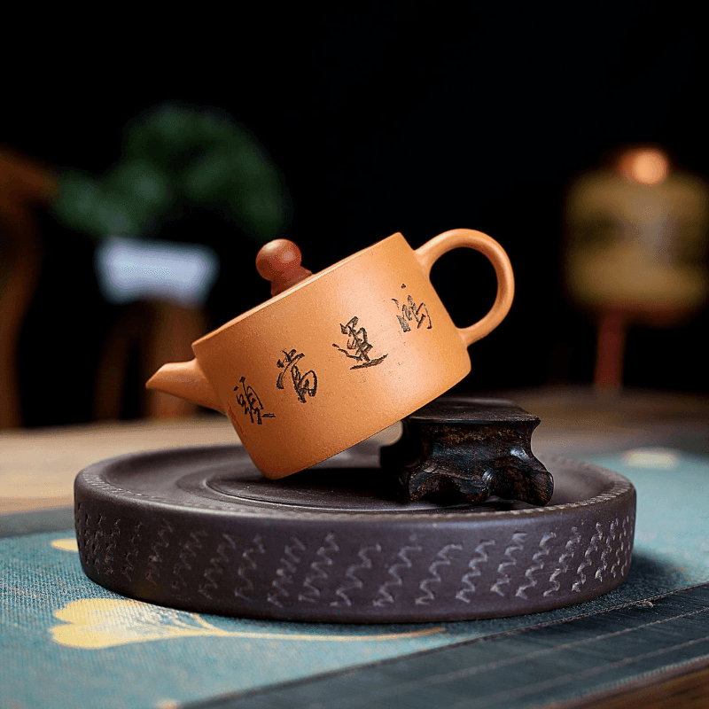 Yixing Zisha Teapot [Lucky] (Huangjin Duan Ni - 150ml) - YIQIN TEA HOUSE | yiqinteahouse.com | <200ml, teapot, teaware, zisha teapot