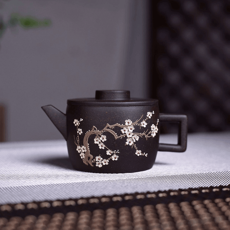 Yixing Zisha Teapot [Meixiang Han Wa] (Hei Jin Sha - 180ml) - YIQIN TEA HOUSE | yiqinteahouse.com | <200ml, teapot, teaware, zisha teapot