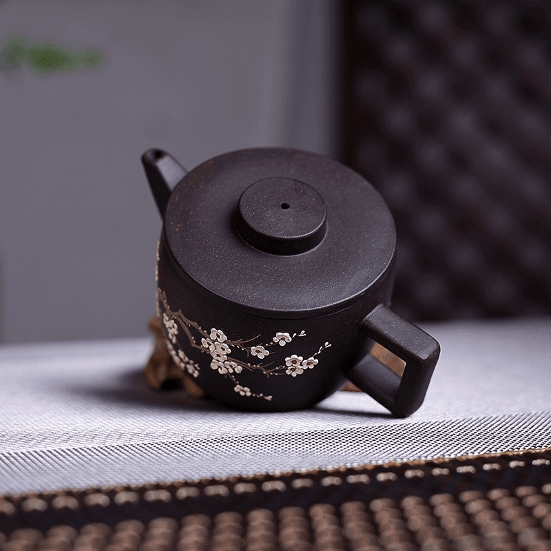 Yixing Zisha Teapot [Meixiang Han Wa] (Hei Jin Sha - 180ml) - YIQIN TEA HOUSE | yiqinteahouse.com | <200ml, teapot, teaware, zisha teapot