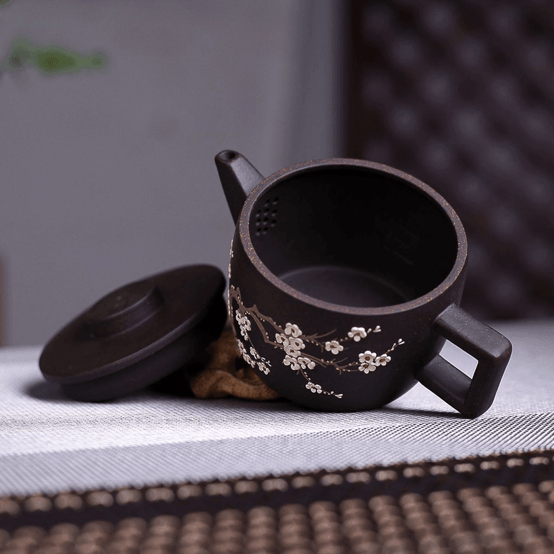 Yixing Zisha Teapot [Meixiang Han Wa] (Hei Jin Sha - 180ml) - YIQIN TEA HOUSE | yiqinteahouse.com | <200ml, teapot, teaware, zisha teapot