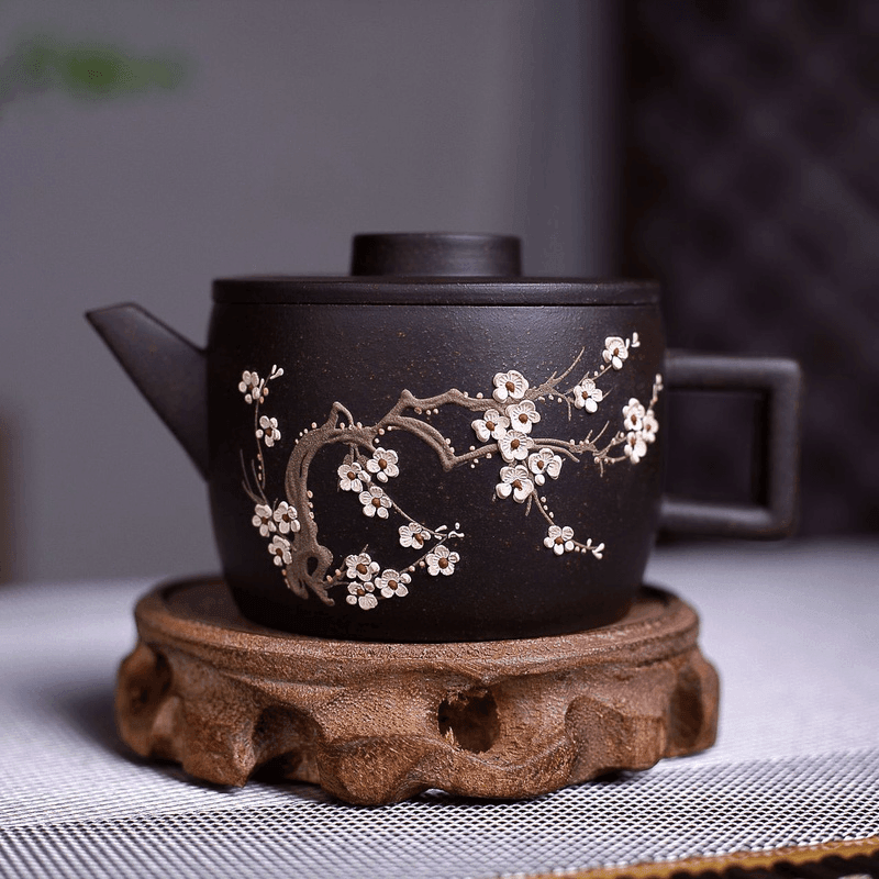 Yixing Zisha Teapot [Meixiang Han Wa] (Hei Jin Sha - 180ml) - YIQIN TEA HOUSE | yiqinteahouse.com | <200ml, teapot, teaware, zisha teapot