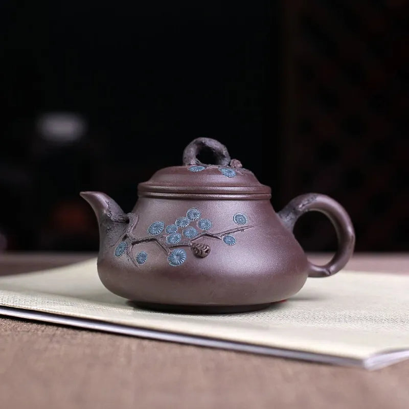 Yixing Zisha Teapot [Pine Needle Pot] (Zi Ni - 230ml) - YIQIN TEA HOUSE | yiqinteahouse.com | 200-300ml, new arrival, teapot, teaware, zisha teapot