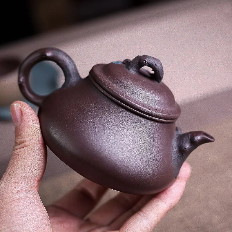 Yixing Zisha Teapot [Pine Needle Pot] (Zi Ni - 230ml) - YIQIN TEA HOUSE | yiqinteahouse.com | 200-300ml, new arrival, teapot, teaware, zisha teapot