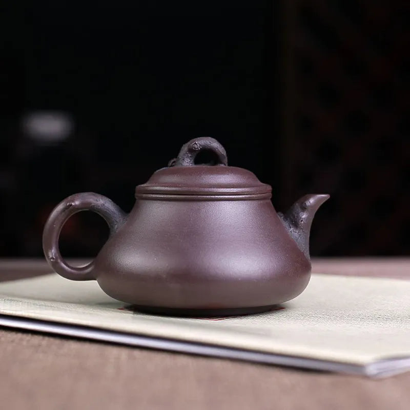 Yixing Zisha Teapot [Pine Needle Pot] (Zi Ni - 230ml) - YIQIN TEA HOUSE | yiqinteahouse.com | 200-300ml, new arrival, teapot, teaware, zisha teapot