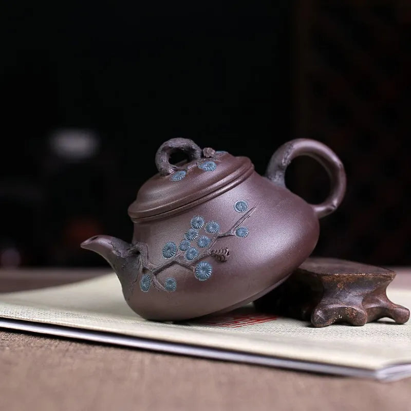 Yixing Zisha Teapot [Pine Needle Pot] (Zi Ni - 230ml) - YIQIN TEA HOUSE | yiqinteahouse.com | 200-300ml, new arrival, teapot, teaware, zisha teapot