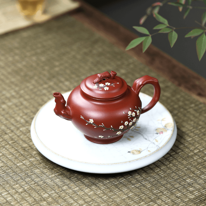 Yixing Zisha Teapot [Plum Bao Chun] (Dahongpao - 220ml) - YIQIN TEA HOUSE | yiqinteahouse.com | 200-300ml, teapot, teaware, zisha teapot