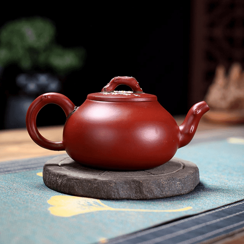 Yixing Zisha Teapot [Plum Pile] (Dahongpao - 325ml) - YIQIN TEA HOUSE | yiqinteahouse.com | 200-300ml, >300ml, new arrival, teapot, teaware, zisha teapot