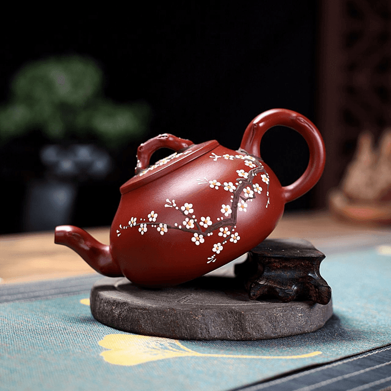 Yixing Zisha Teapot [Plum Pile] (Dahongpao - 325ml) - YIQIN TEA HOUSE | yiqinteahouse.com | 200-300ml, >300ml, new arrival, teapot, teaware, zisha teapot