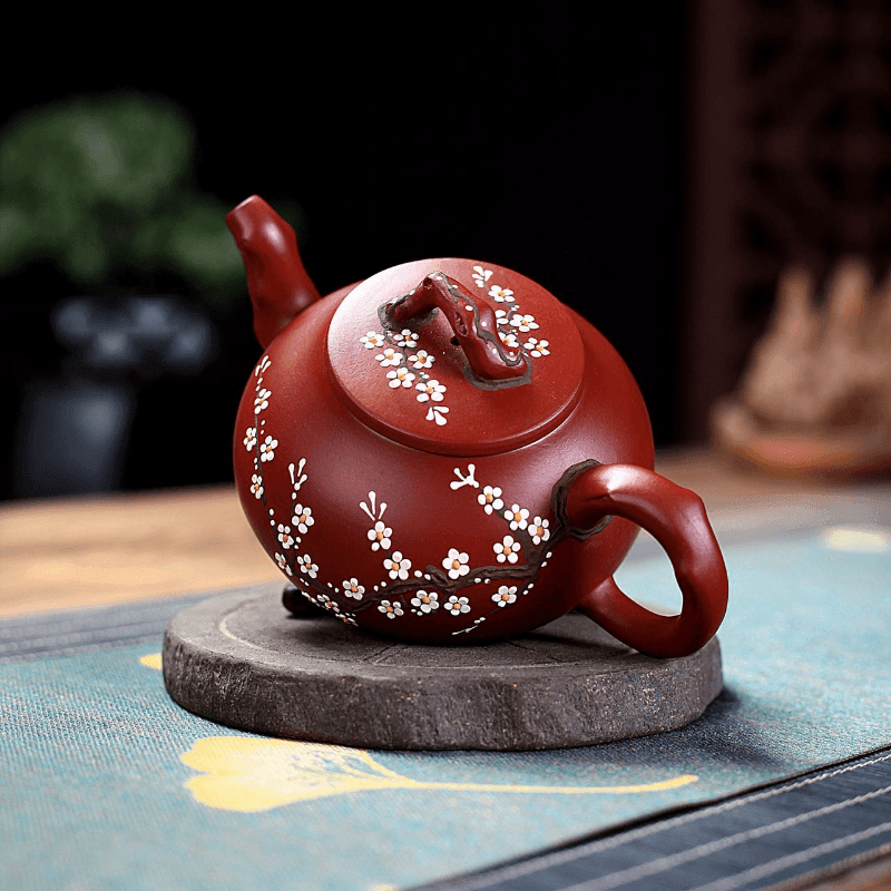 Yixing Zisha Teapot [Plum Pile] (Dahongpao - 325ml) - YIQIN TEA HOUSE | yiqinteahouse.com | 200-300ml, >300ml, new arrival, teapot, teaware, zisha teapot