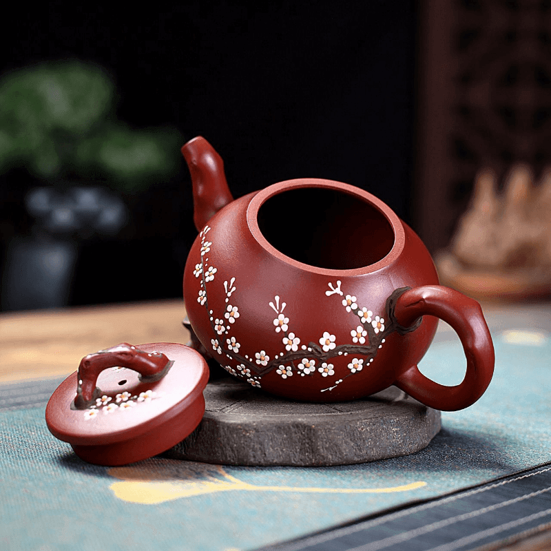 Yixing Zisha Teapot [Plum Pile] (Dahongpao - 325ml) - YIQIN TEA HOUSE | yiqinteahouse.com | 200-300ml, >300ml, new arrival, teapot, teaware, zisha teapot