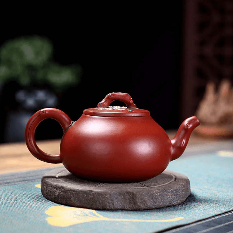 Yixing Zisha Teapot [Plum Pile] (Dahongpao - 325ml) - YIQIN TEA HOUSE | yiqinteahouse.com | 200-300ml, >300ml, new arrival, teapot, teaware, zisha teapot