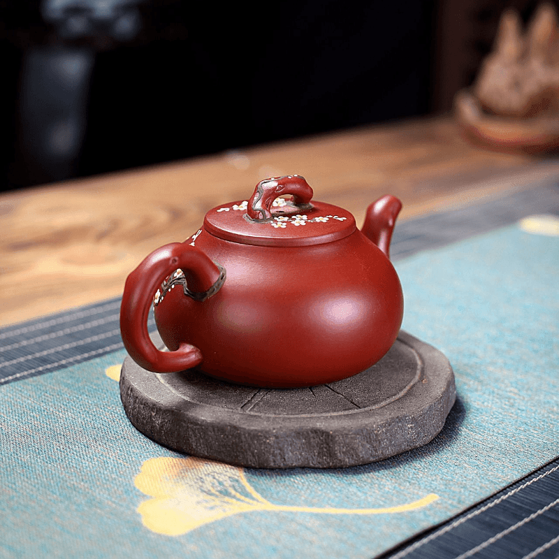 Yixing Zisha Teapot [Plum Pile] (Dahongpao - 325ml) - YIQIN TEA HOUSE | yiqinteahouse.com | 200-300ml, >300ml, new arrival, teapot, teaware, zisha teapot