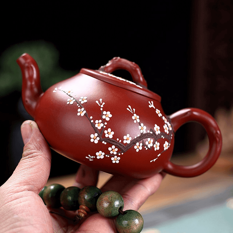 Yixing Zisha Teapot [Plum Pile] (Dahongpao - 325ml) - YIQIN TEA HOUSE | yiqinteahouse.com | 200-300ml, >300ml, new arrival, teapot, teaware, zisha teapot