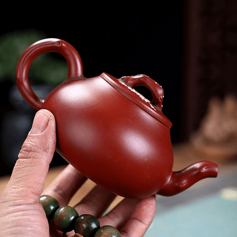 Yixing Zisha Teapot [Plum Pile] (Dahongpao - 325ml) - YIQIN TEA HOUSE | yiqinteahouse.com | 200-300ml, >300ml, new arrival, teapot, teaware, zisha teapot