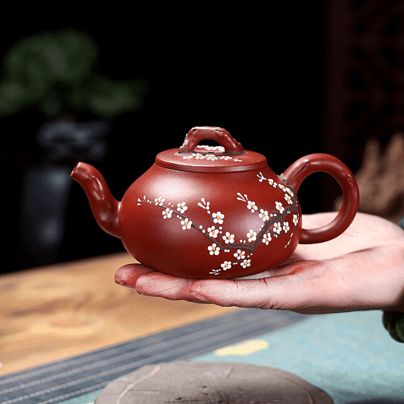 Yixing Zisha Teapot [Plum Pile] (Dahongpao - 325ml) - YIQIN TEA HOUSE | yiqinteahouse.com | 200-300ml, >300ml, new arrival, teapot, teaware, zisha teapot