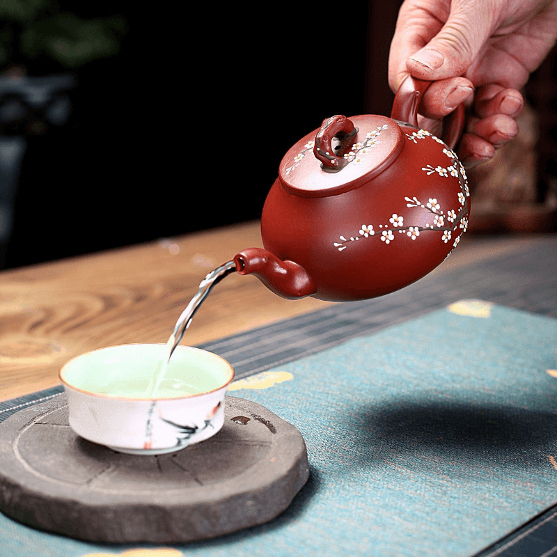 Yixing Zisha Teapot [Plum Pile] (Dahongpao - 325ml) - YIQIN TEA HOUSE | yiqinteahouse.com | 200-300ml, >300ml, new arrival, teapot, teaware, zisha teapot