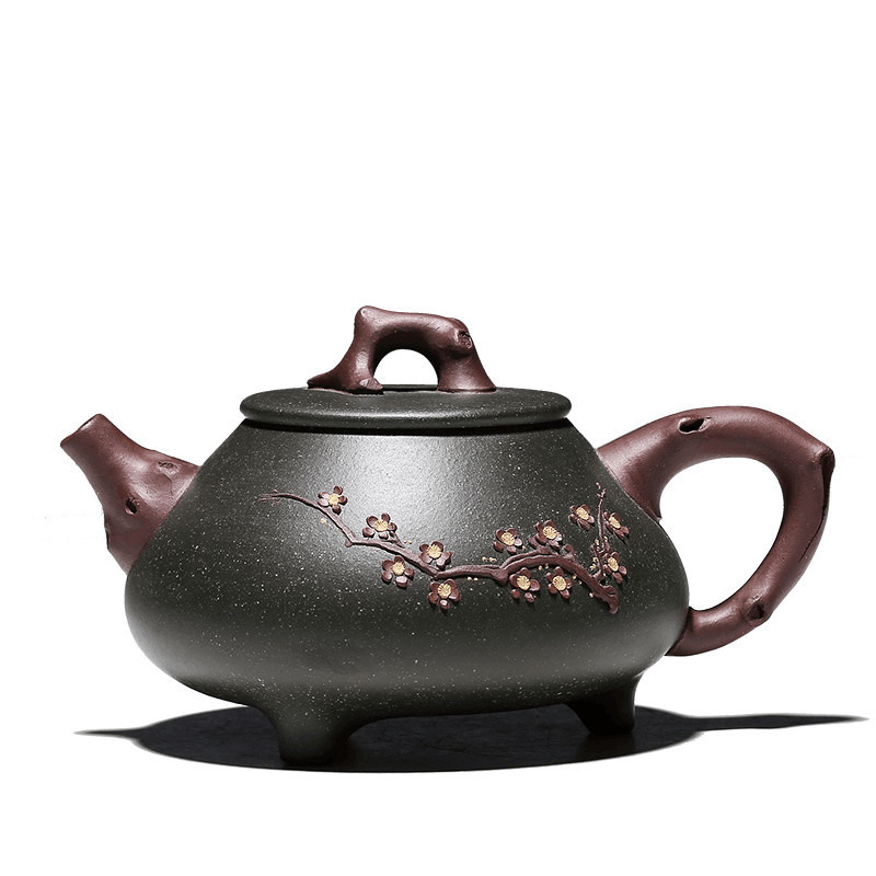 Yixing Zisha Teapot [Plum Shi Piao] (Lu Ni - 300ml) - YIQIN TEA HOUSE | yiqinteahouse.com | 200-300ml, teapot, teaware, zisha teapot