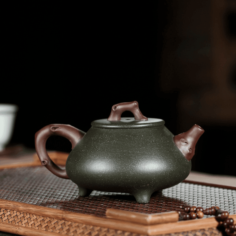 Yixing Zisha Teapot [Plum Shi Piao] (Lu Ni - 300ml) - YIQIN TEA HOUSE | yiqinteahouse.com | 200-300ml, teapot, teaware, zisha teapot