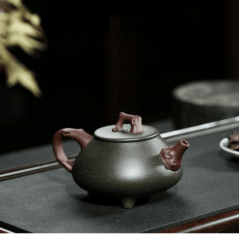 Yixing Zisha Teapot [Plum Shi Piao] (Lu Ni - 300ml) - YIQIN TEA HOUSE | yiqinteahouse.com | 200-300ml, teapot, teaware, zisha teapot