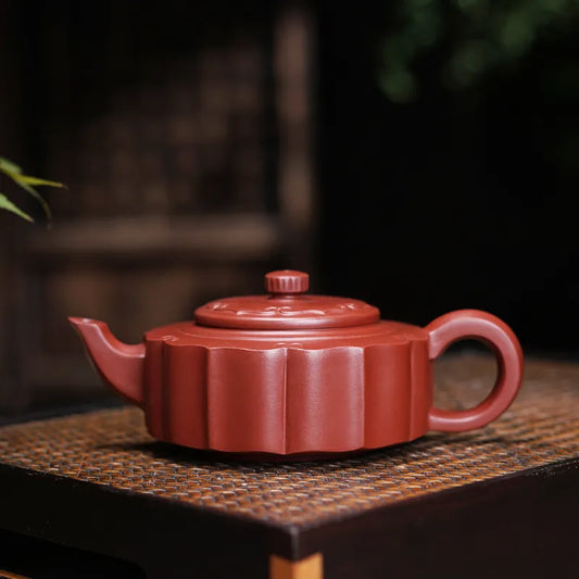 Yixing Zisha Teapot [Plum Zhoupan] (Dahongpao - 260ml) - YIQIN TEA HOUSE | yiqinteahouse.com | 200-300ml, new arrival, teapot, teaware, zisha teapot