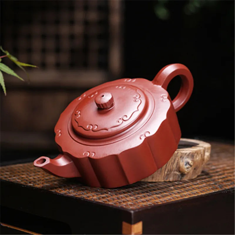 Yixing Zisha Teapot [Plum Zhoupan] (Dahongpao - 260ml) - YIQIN TEA HOUSE | yiqinteahouse.com | 200-300ml, new arrival, teapot, teaware, zisha teapot