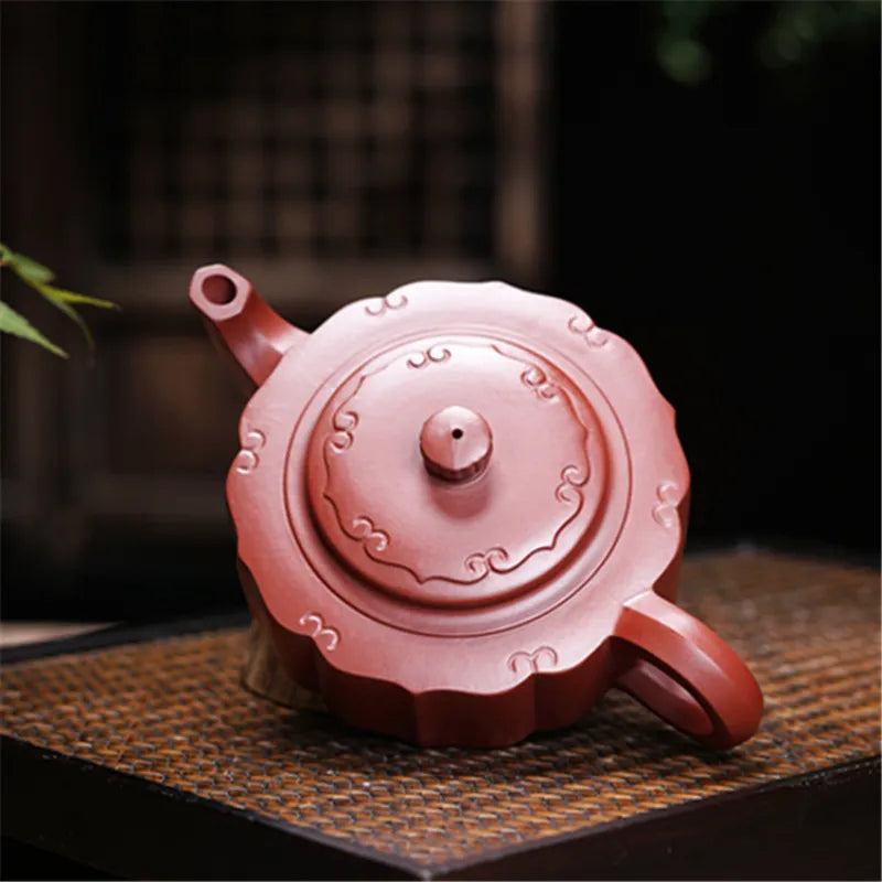 Yixing Zisha Teapot [Plum Zhoupan] (Dahongpao - 260ml) - YIQIN TEA HOUSE | yiqinteahouse.com | 200-300ml, new arrival, teapot, teaware, zisha teapot