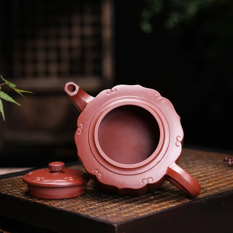 Yixing Zisha Teapot [Plum Zhoupan] (Dahongpao - 260ml) - YIQIN TEA HOUSE | yiqinteahouse.com | 200-300ml, new arrival, teapot, teaware, zisha teapot