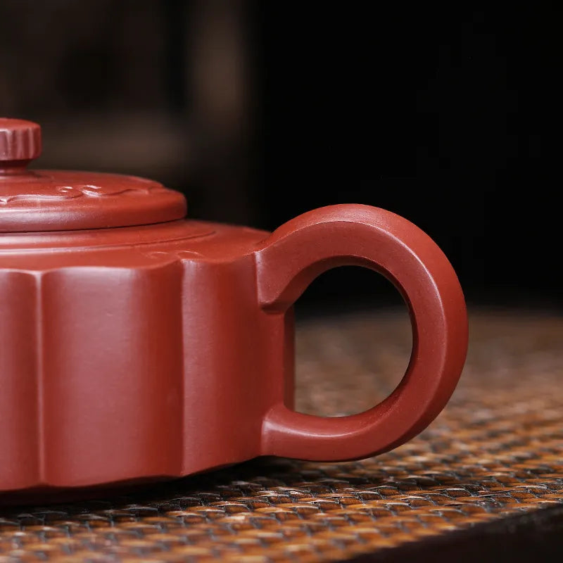 Yixing Zisha Teapot [Plum Zhoupan] (Dahongpao - 260ml) - YIQIN TEA HOUSE | yiqinteahouse.com | 200-300ml, new arrival, teapot, teaware, zisha teapot