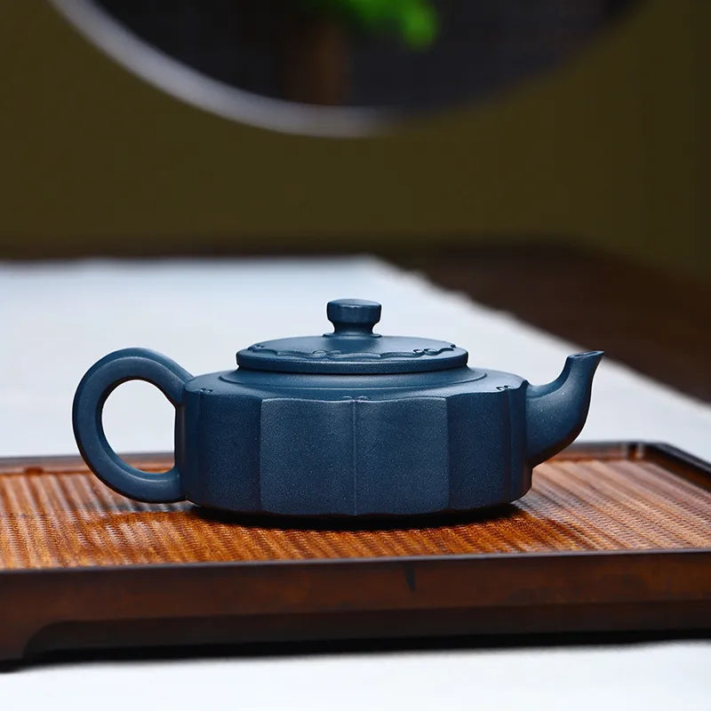 Yixing Zisha Teapot [Plum Zhoupan] (Tian Qing Ni - 240ml) - YIQIN TEA HOUSE | yiqinteahouse.com | 200-300ml, new arrival, teapot, teaware, zisha teapot