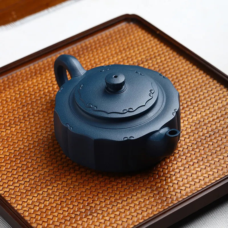 Yixing Zisha Teapot [Plum Zhoupan] (Tian Qing Ni - 240ml) - YIQIN TEA HOUSE | yiqinteahouse.com | 200-300ml, new arrival, teapot, teaware, zisha teapot