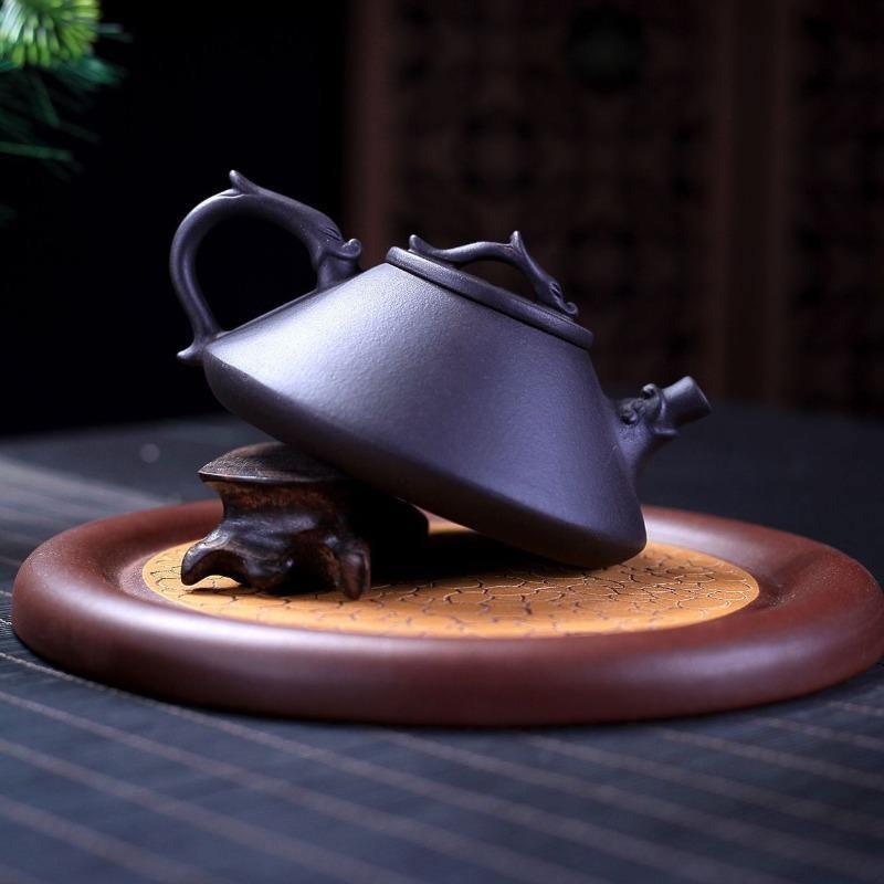 Yixing Zisha Teapot [Prosperity Dragon Piao] (Hei Ni - 160ml) - YIQIN TEA HOUSE | yiqinteahouse.com | <200ml, teapot, teaware, zisha teapot