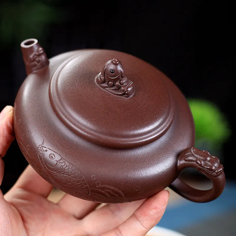 Yixing Zisha Teapot [Qing Yu Lian] (Zi Ni - 280ml) - YIQIN TEA HOUSE | yiqinteahouse.com | 200-300ml, new arrival, teapot, teaware, zisha teapot