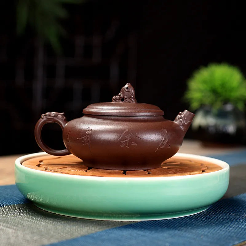 Yixing Zisha Teapot [Qing Yu Lian] (Zi Ni - 280ml) - YIQIN TEA HOUSE | yiqinteahouse.com | 200-300ml, new arrival, teapot, teaware, zisha teapot