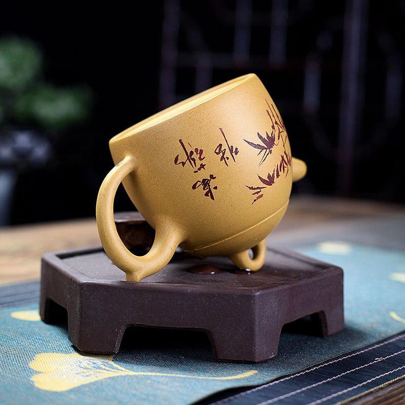 Yixing Zisha Teapot [Qinqu Qinquan] (Huangjin Duan Ni - 310ml) - YIQIN TEA HOUSE | yiqinteahouse.com | >300ml, teapot, teaware, zisha teapot